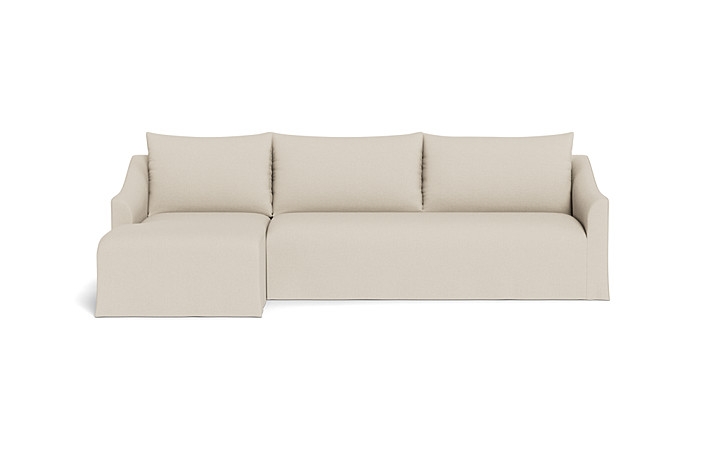 Dixon Slipcovered 3-Seat Left Chaise Sectional - Image 0