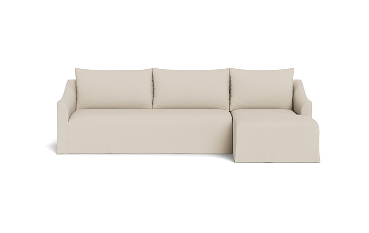 Dixon Slipcovered 3-Seat Right Chaise Sectional - Image 0