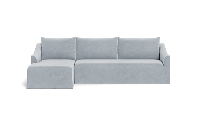 Dixon Slipcovered 3-Seat Left Chaise Sectional - Image 0