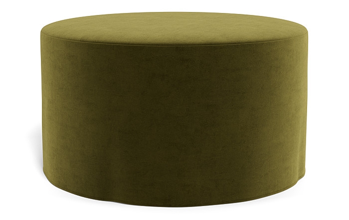 Dixon Slipcovered Round Ottoman - Image 2