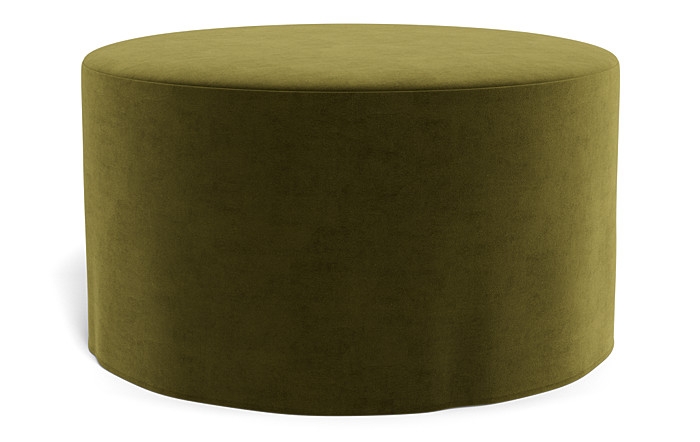 Dixon Slipcovered Round Ottoman - Image 3