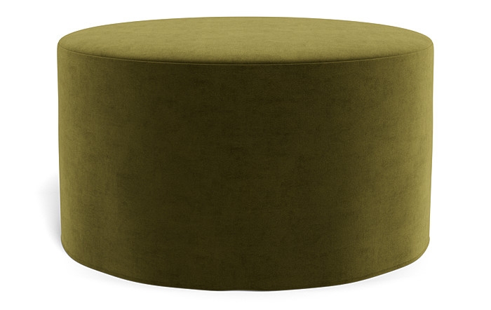 Dixon Slipcovered Round Ottoman - Image 4