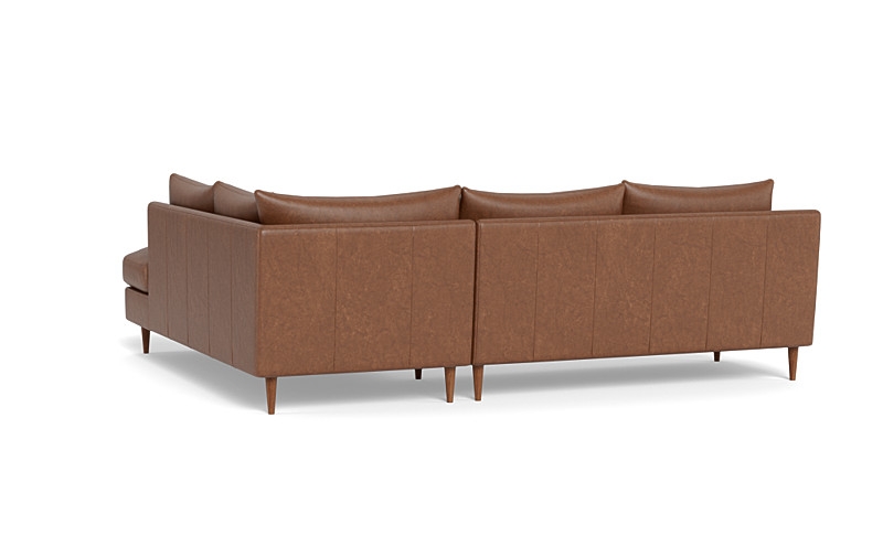 Sloan Leather 3-Seat  Bumper Sectional - Image 4