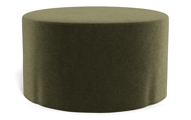 Dixon Slipcovered Round Ottoman - Image 3