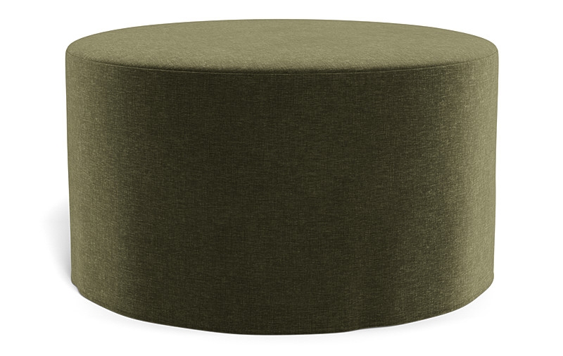 Dixon Slipcovered Round Ottoman - Image 2