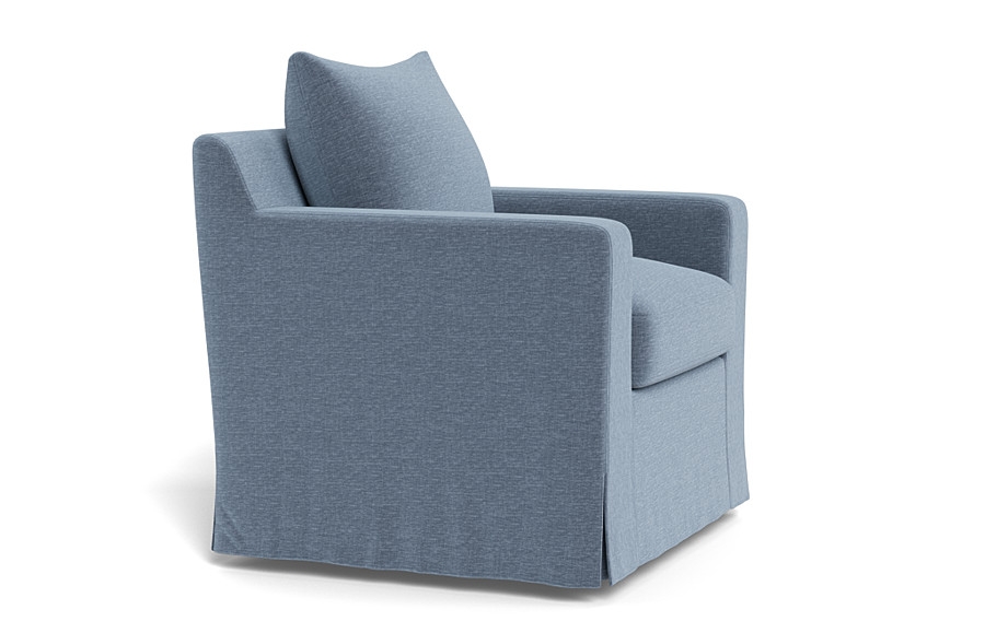 Sloan Slipcovered Swivel Chair - Image 3