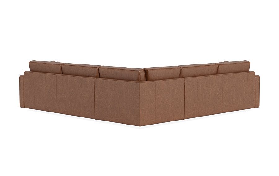 James Leather 3-Piece 4-Seat Corner Sectional - Image 4