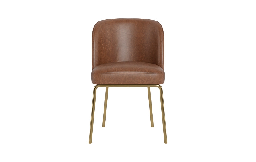 Graham Leather Metal Framed Upholstered Chair - Image 0