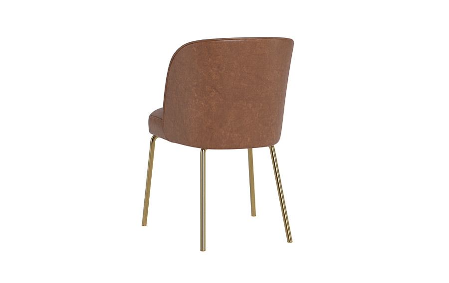 Graham Leather Metal Framed Upholstered Chair - Image 1
