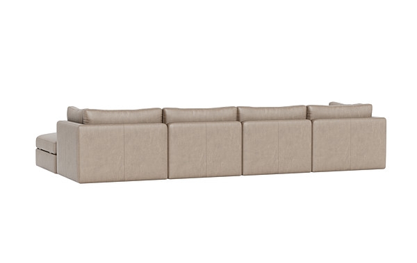 Tatum Leather Modular U-Chaise Sectional - Image 4