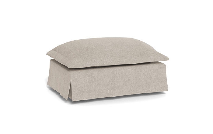 Skylar Rectangle Slipcovered Ottoman - Image 4