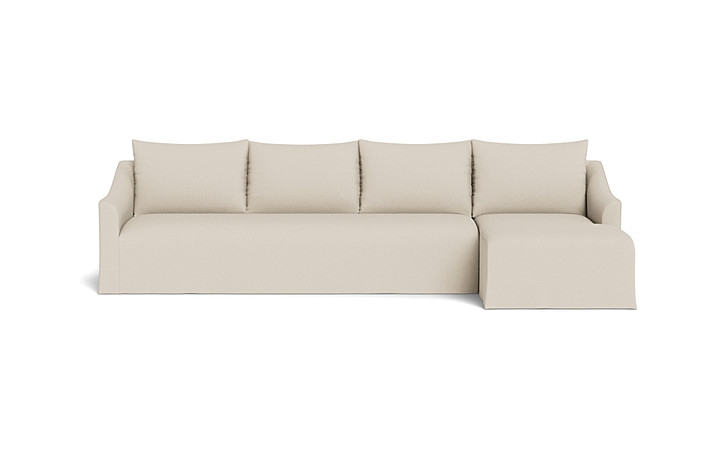 Dixon Slipcovered 4-Seat Right Chaise Sectional - Image 0