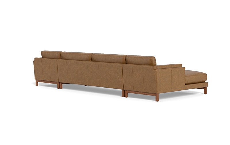 Gaby Leather 3-piece 4-Seat U-Sectional* Down alternative fill - Image 3