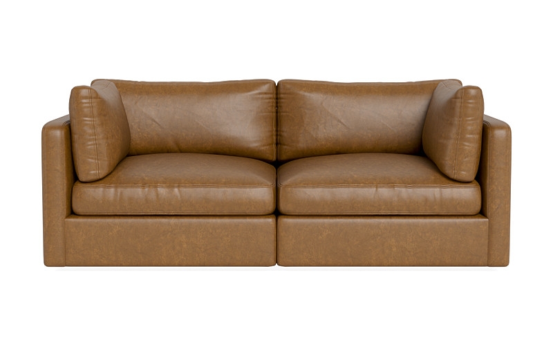 Tatum Modular Leather Loveseat - Image 0