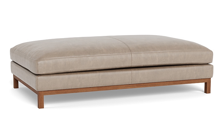 Jasper Leather Ottoman - Image 2