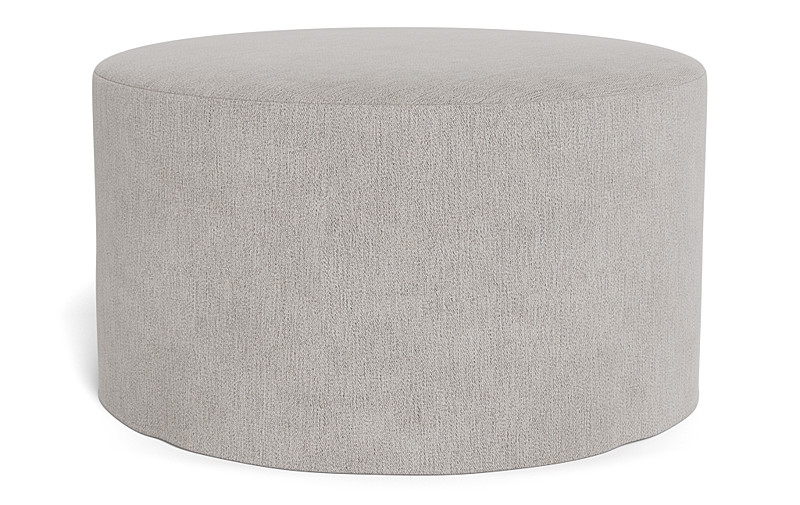 Dixon Slipcovered Round Ottoman - Image 2