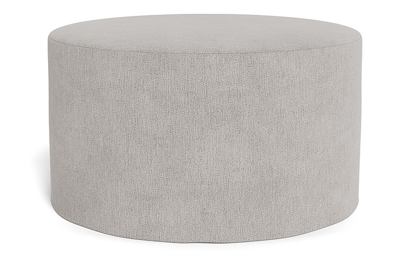 Dixon Slipcovered Round Ottoman - Image 3