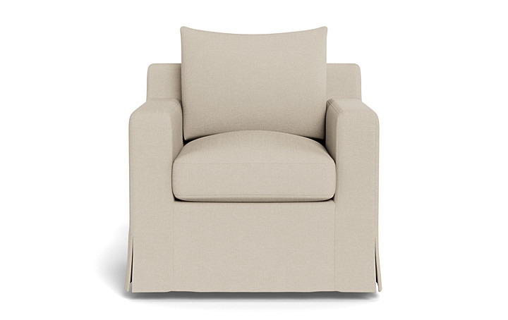 Sloan Slipcovered Swivel Chair - Image 0