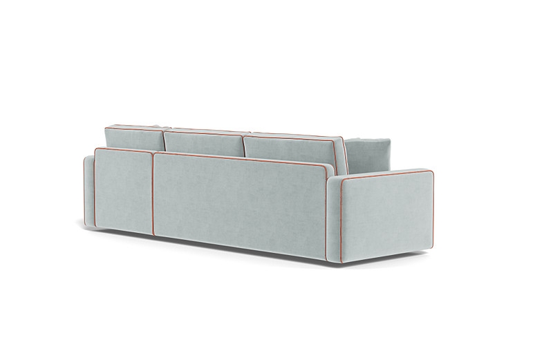James 3-Seat  Chaise Sleeper Storage Sectional and Contrast Piping - Image 2