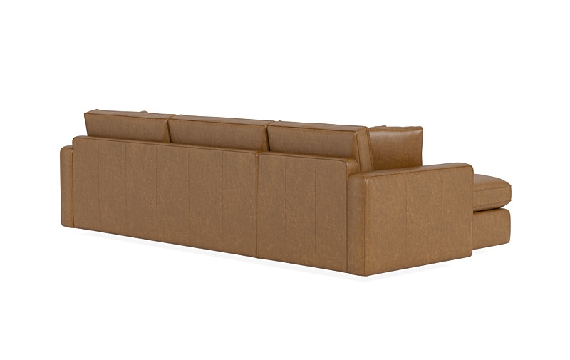 James Leather 3-Seat Left Chaise Sectional with Storage - Image 2