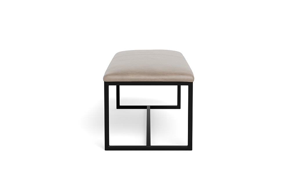 Fritz Leather Metal Framed Upholstered Bench - Image 4