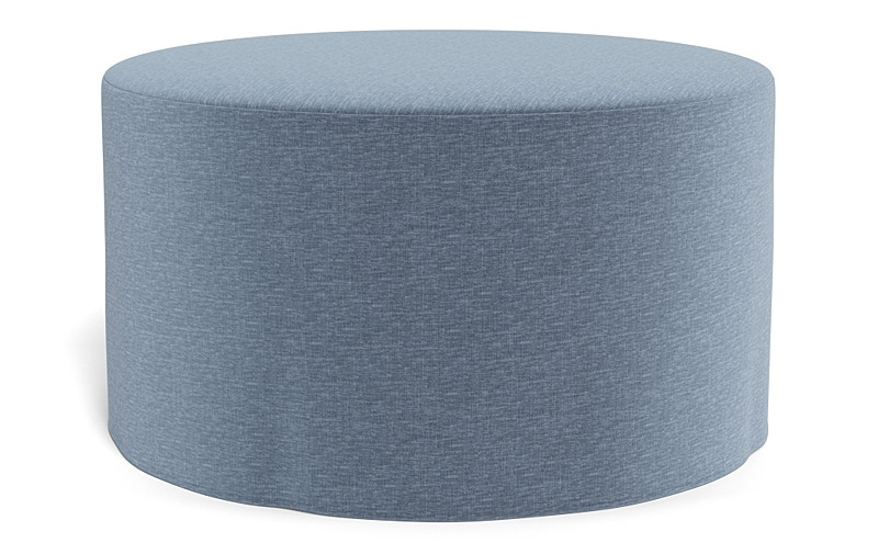 Dixon Slipcovered Round Ottoman - Image 4