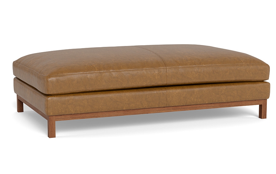 Jasper Leather Ottoman - Image 1