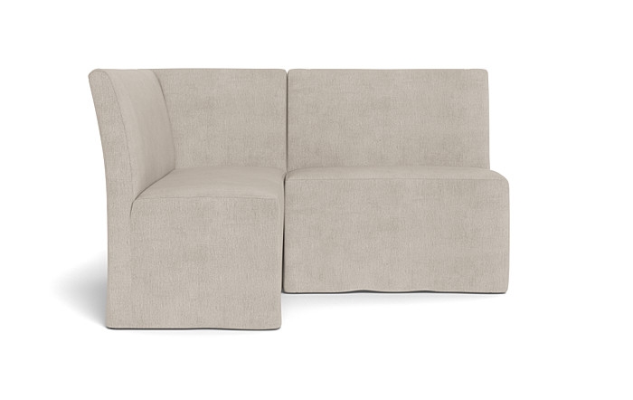 Dorian Slipcovered Petite Left Banquette - Image 0