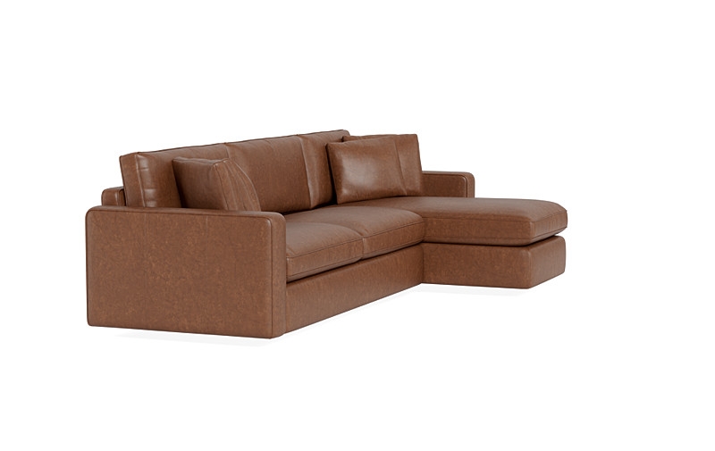 James Leather 3-Seat Right Chaise Sectional with Storage - Image 2