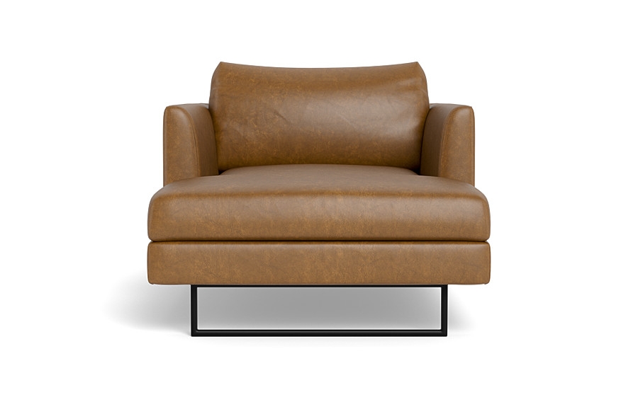 Owens Leather Chaise Lounge - Image 0
