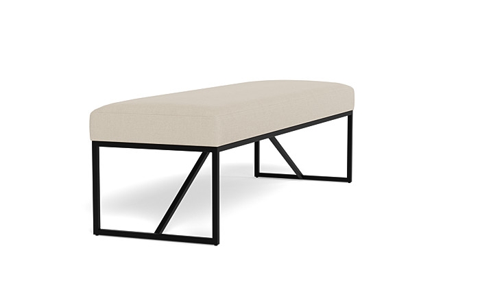 Otto Bench, 48", Black Legs - Image 1