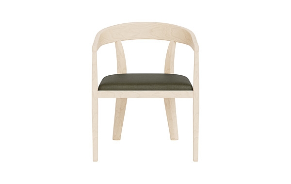 Monroe Leather Wood Framed Upholstered Chair - Image 0