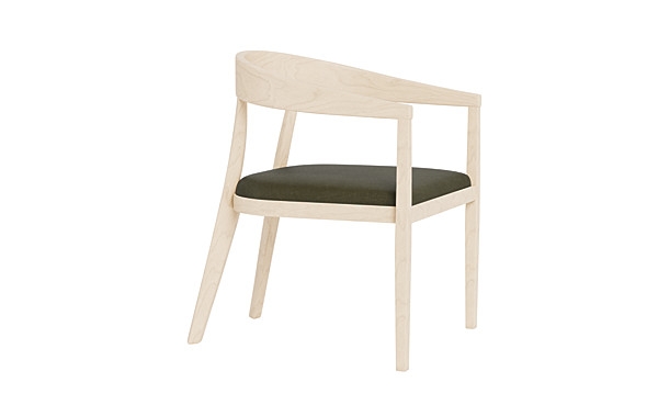 Monroe Leather Wood Framed Upholstered Chair - Image 1