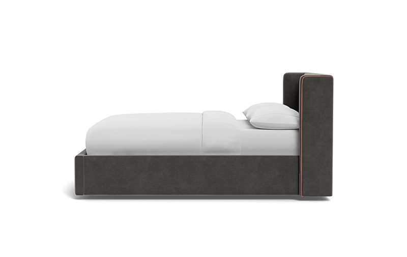 Graham Upholstered Bed with Contrast Piping and Storage Option - Image 3