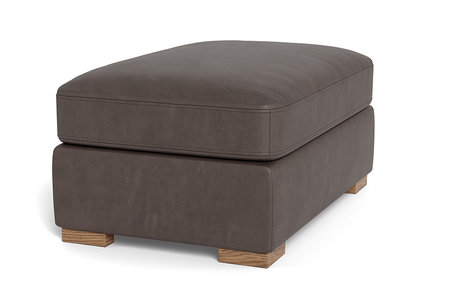 Scarlett Leather Rectangle Ottoman - Image 3