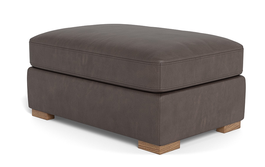 Scarlett Leather Rectangle Ottoman - Image 2