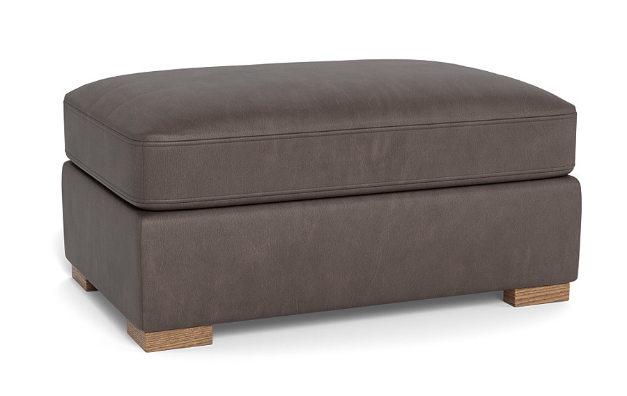 Scarlett Leather Rectangle Ottoman - Image 1