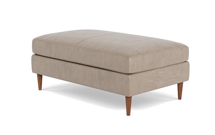 Sloan Leather Ottoman - Image 1