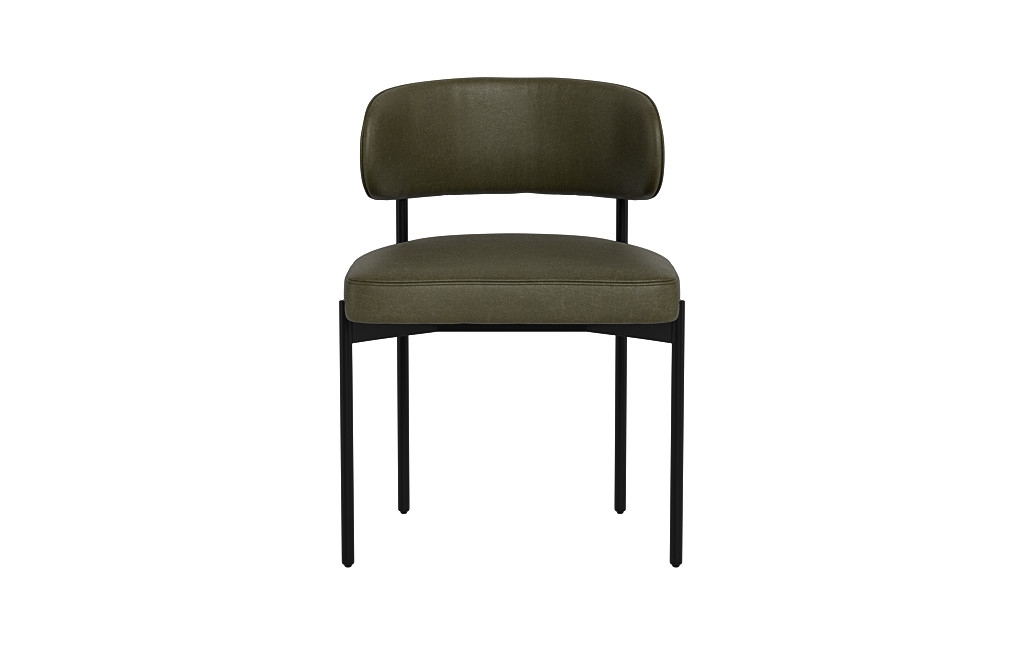 Hollis Leather Metal Framed Upholstered Chair - Image 0