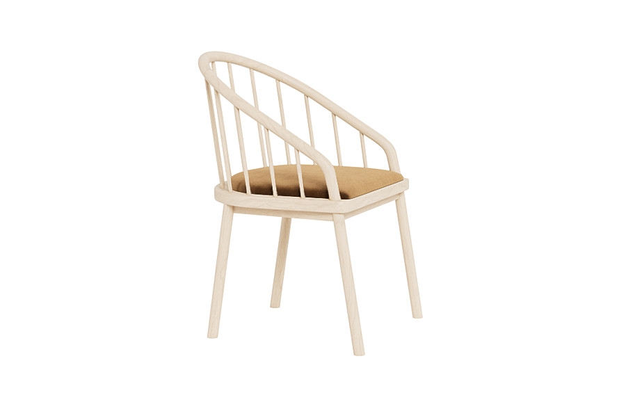 Alten Wood Framed Upholstered Seat Chair - Image 3
