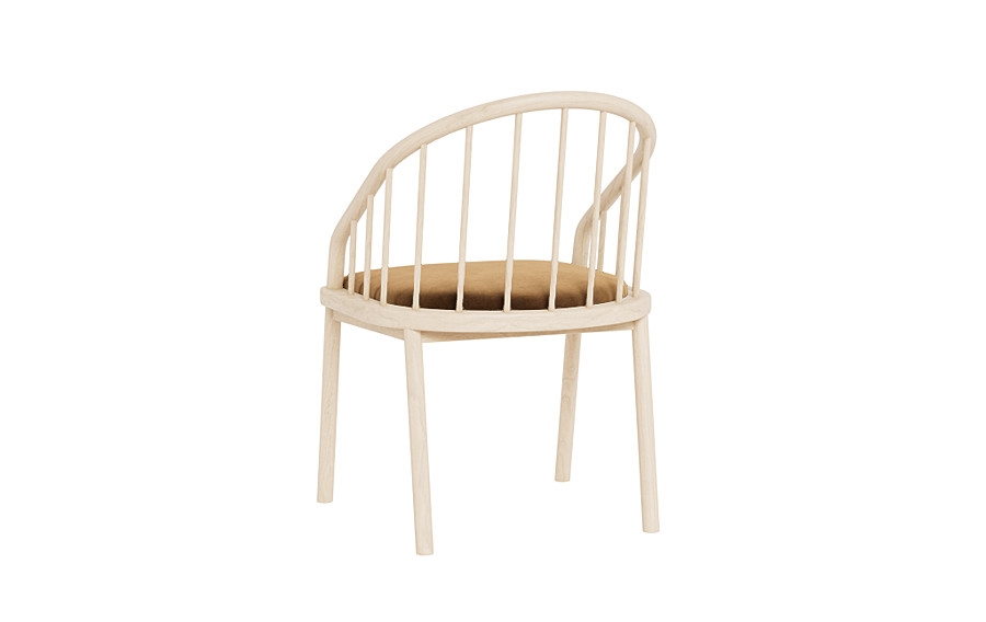 Alten Wood Framed Upholstered Seat Chair - Image 1
