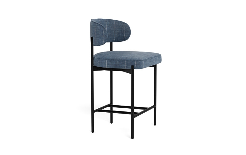 Hollis Metal Framed Upholstered Counter Stool - Image 4
