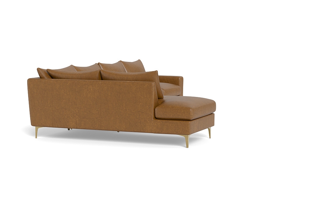 Sloan Leather 4-Seat  Bumper Sectional - Image 3
