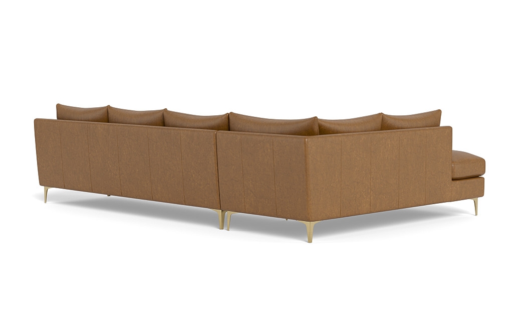 Sloan Leather 4-Seat  Bumper Sectional - Image 2