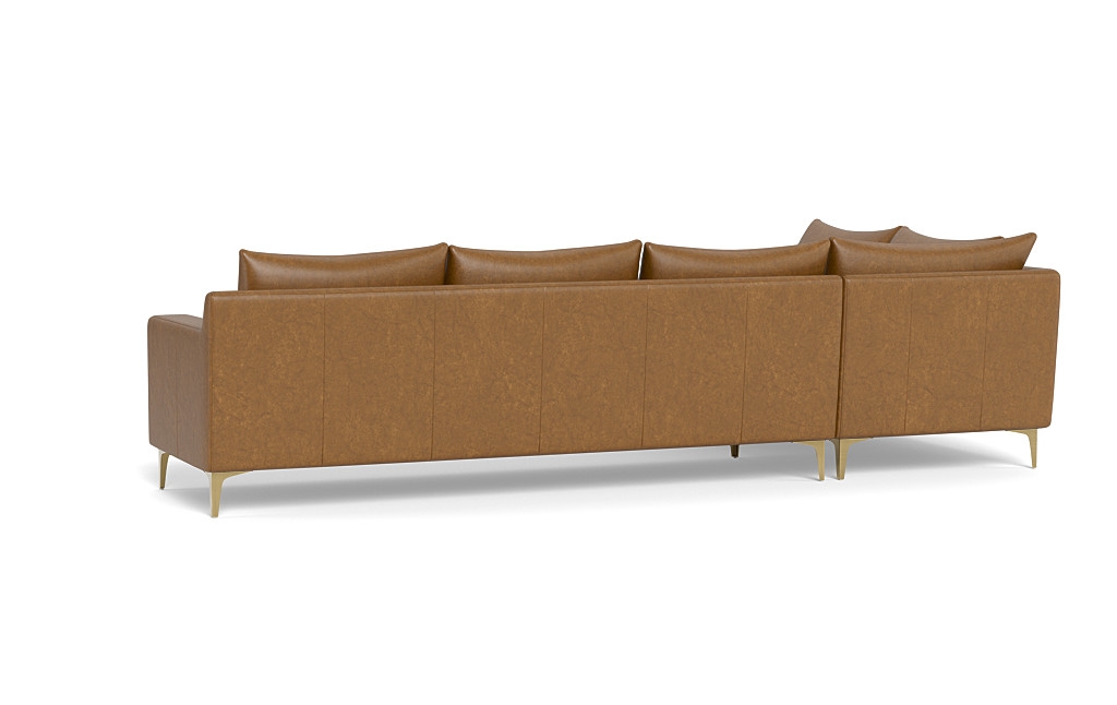 Sloan Leather 4-Seat  Bumper Sectional - Image 1