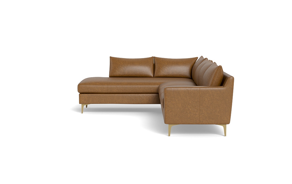 Sloan Leather 4-Seat  Bumper Sectional - Image 4