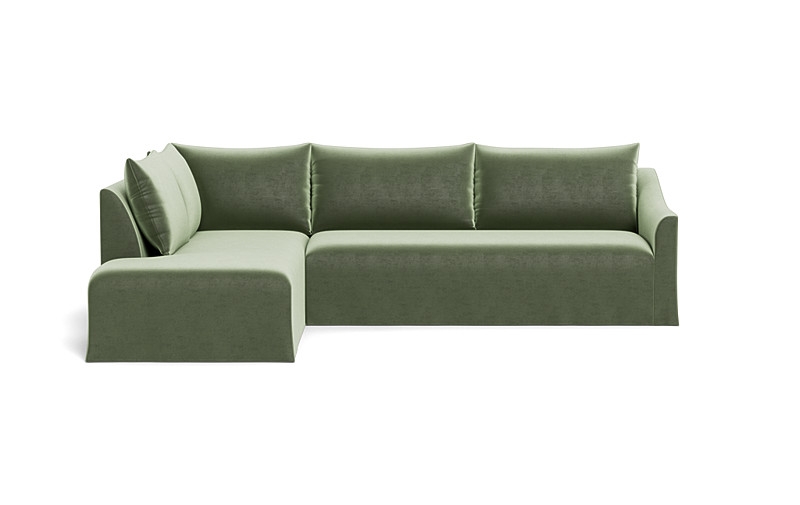 Dixon Slipcovered 3-Seat Left Bumper Sectional - Image 0