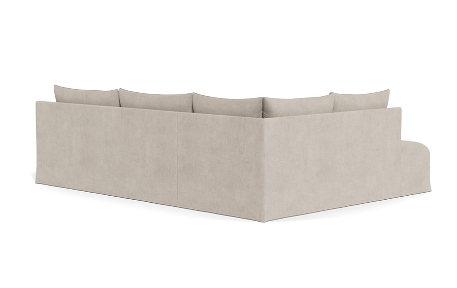 Dixon Slipcovered 3-Seat Left Bumper Sectional - Image 1