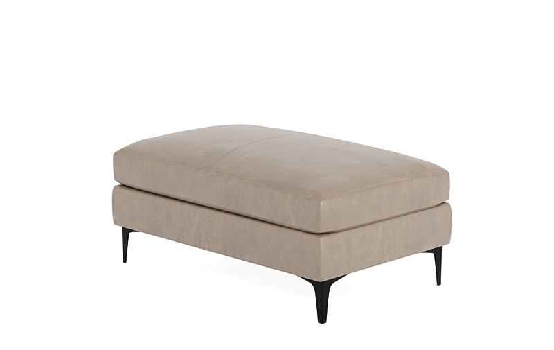 Sloan Leather Storage Ottoman - Image 1