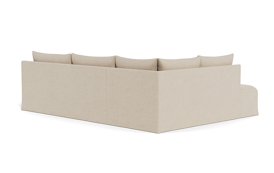 Dixon Slipcovered 3-Seat Left Bumper Sectional - Image 1